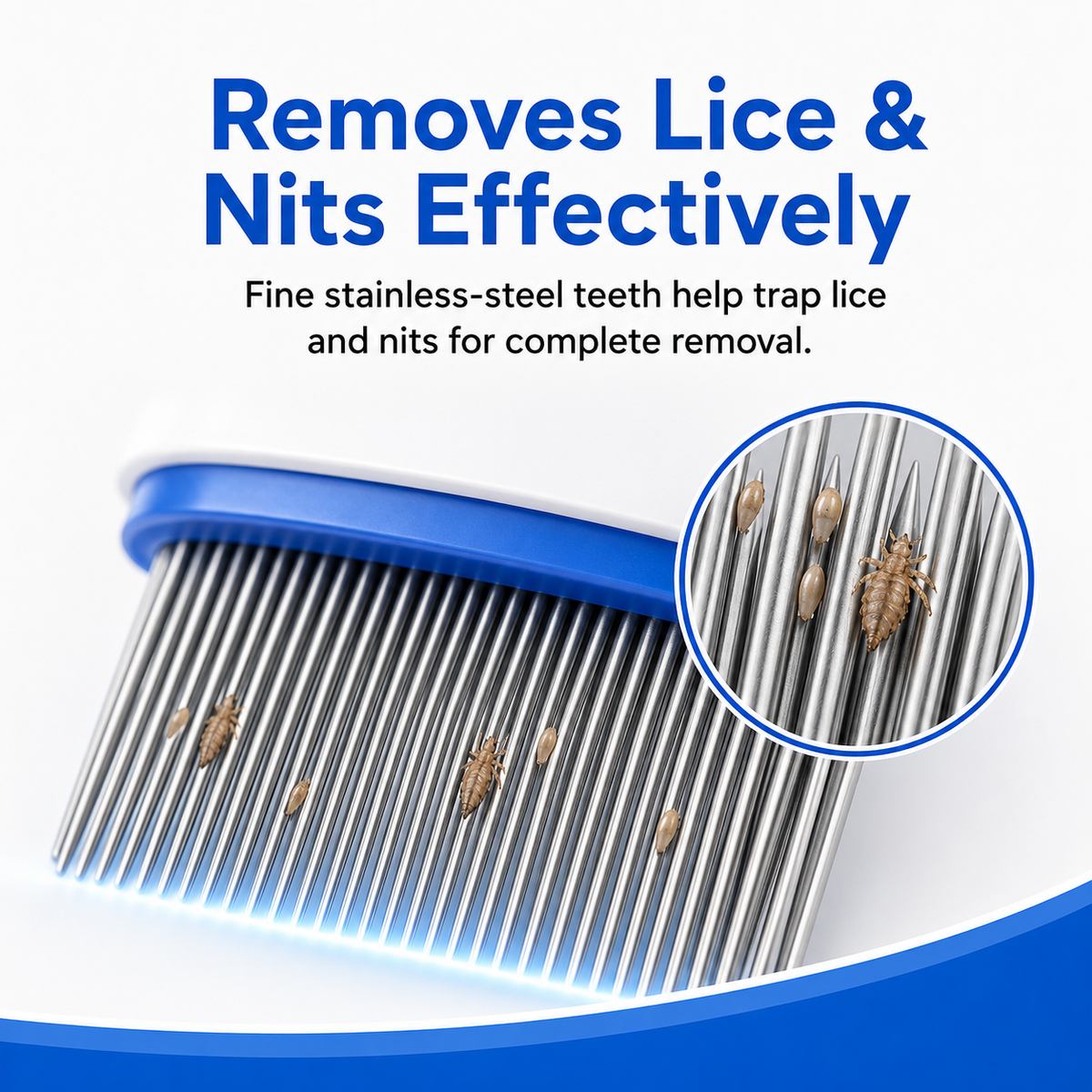 The comb beside a folded towel, with no bottles or sprays