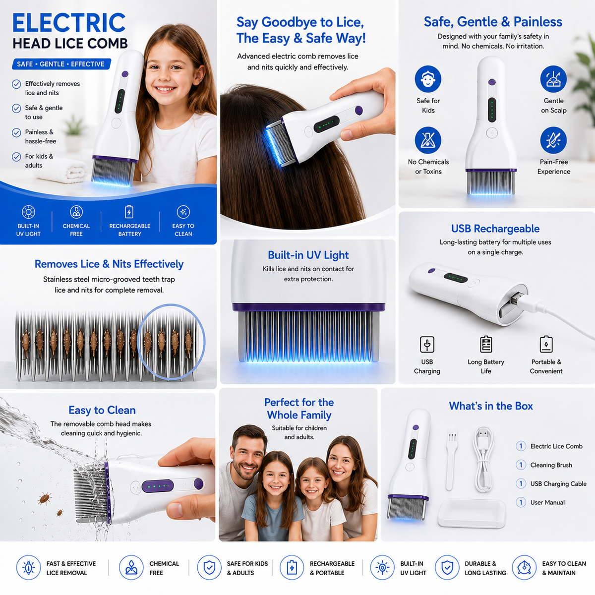 The Electric Head Lice Removal Comb