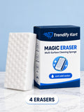 Trendify Kart Magic Eraser box with a white dotted eraser — pack of 4